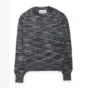 Corridor 100% Alpaca Hair Grey Space Dye Crewneck Long-Sleeve Sweater Size L